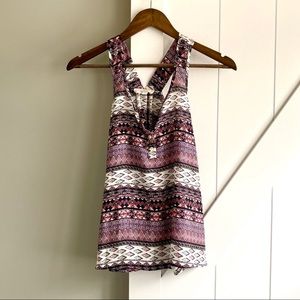 Print Tank Top Blouse